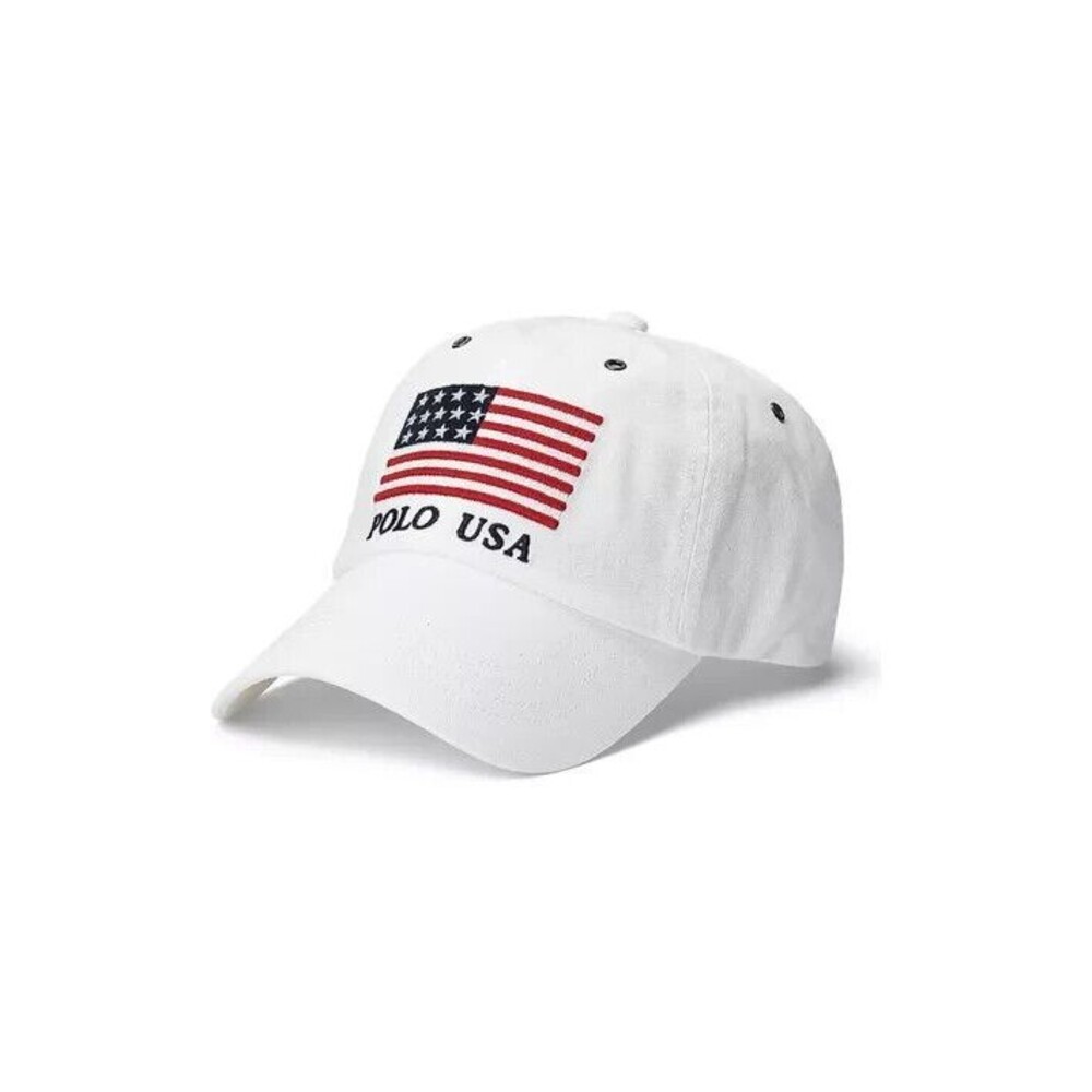 NWT Polo Ralph Lauren Polo Bear USA Baseball Cap OSFA White